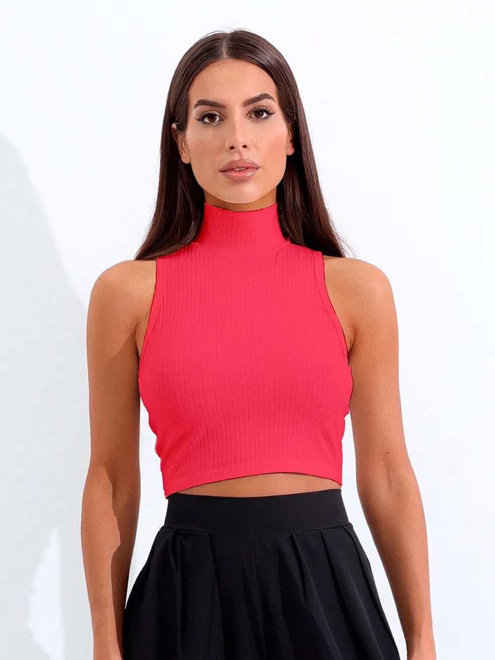 Cropped Regata Gola Alta Canelado